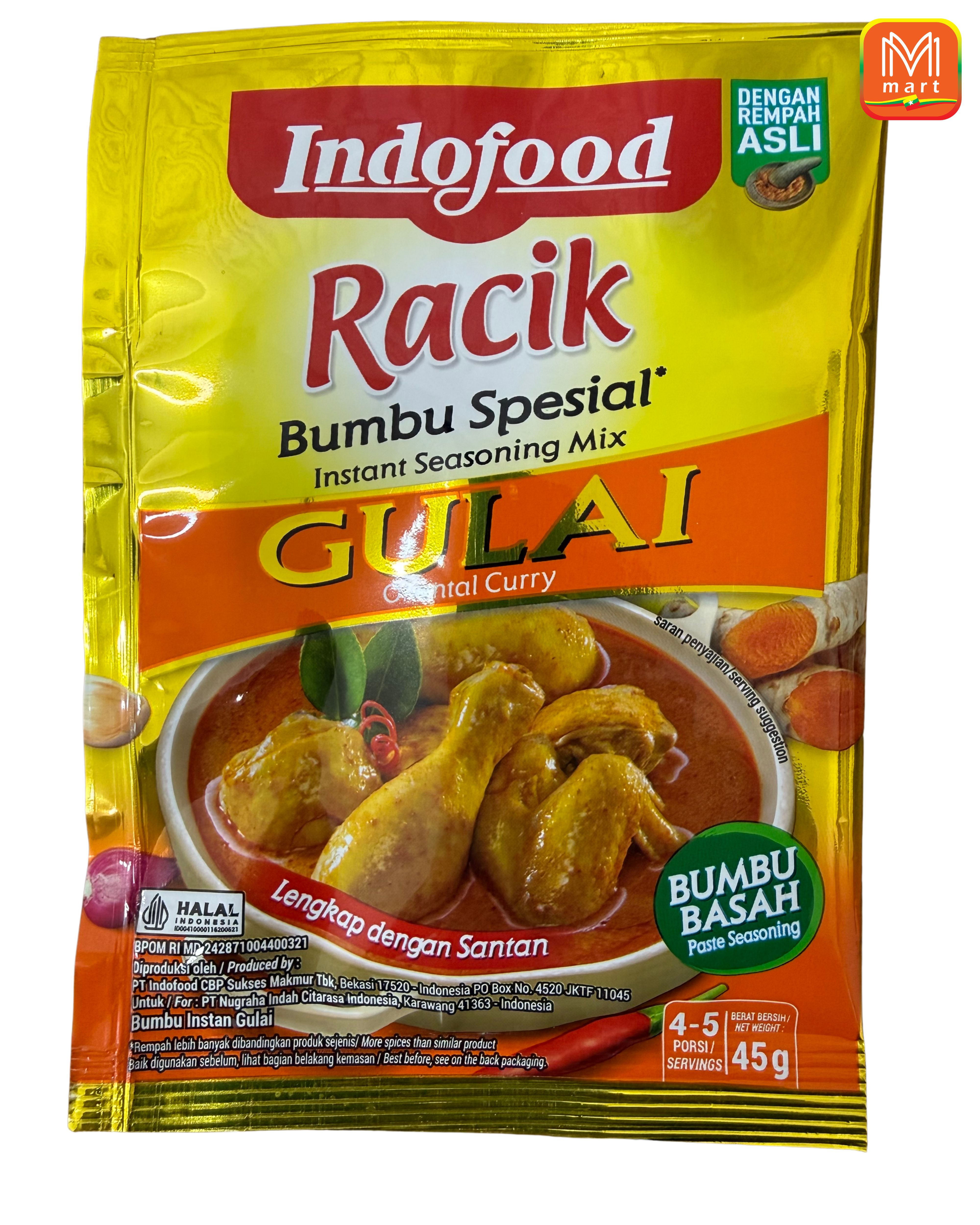 INDOFOOD RACIK GULAI ORIENTAL CURRY 45g - Product | MM-Mart Japan