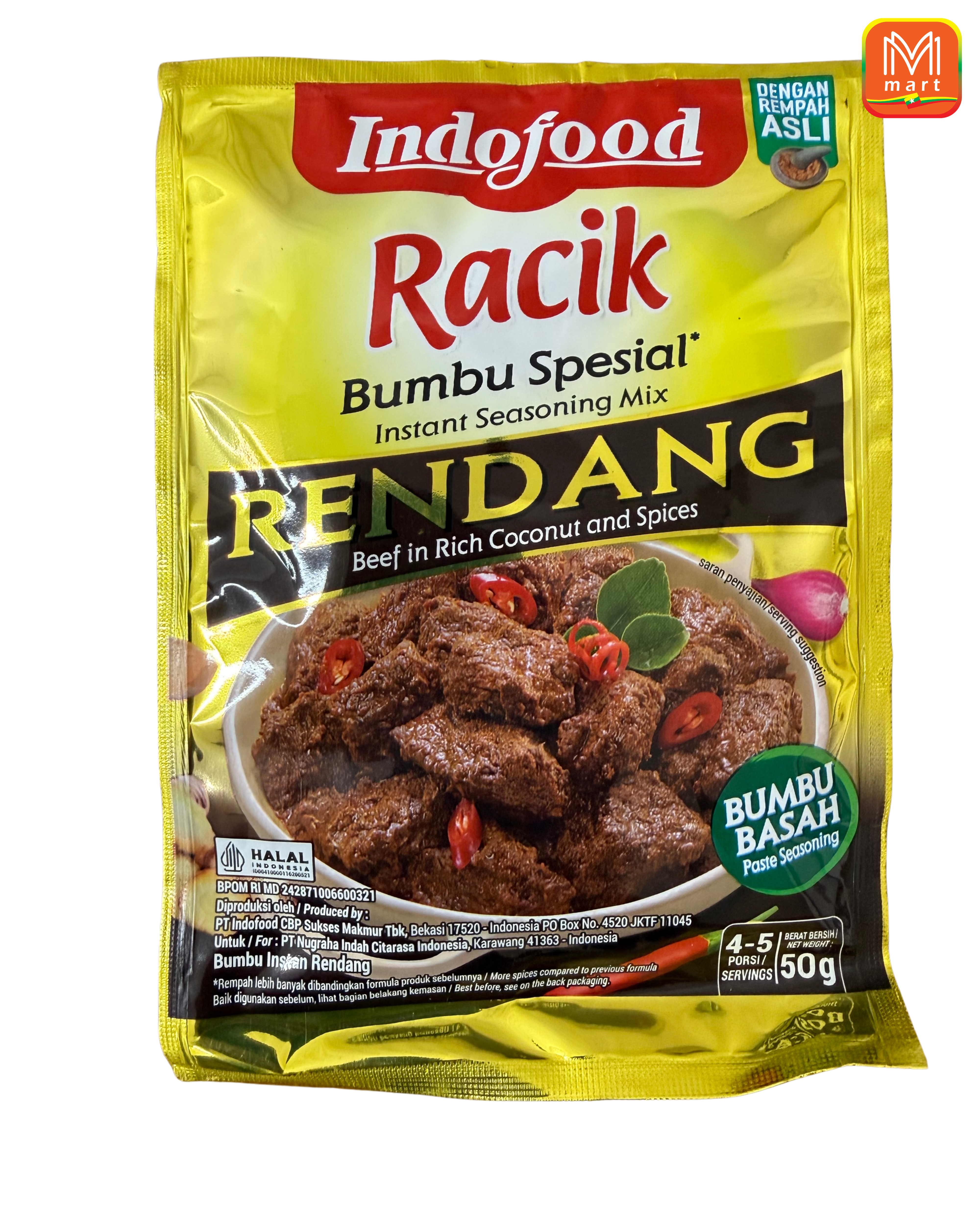 Indofood Racik Bumbu Rendang Beef in Rich Coconut and Spice - Product | MM-Mart Japan