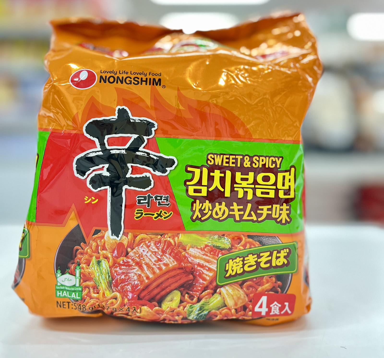 NONGSHIM Sweet&Spicy Noodle 4Pcs 548g - Product | MM-Mart Japan