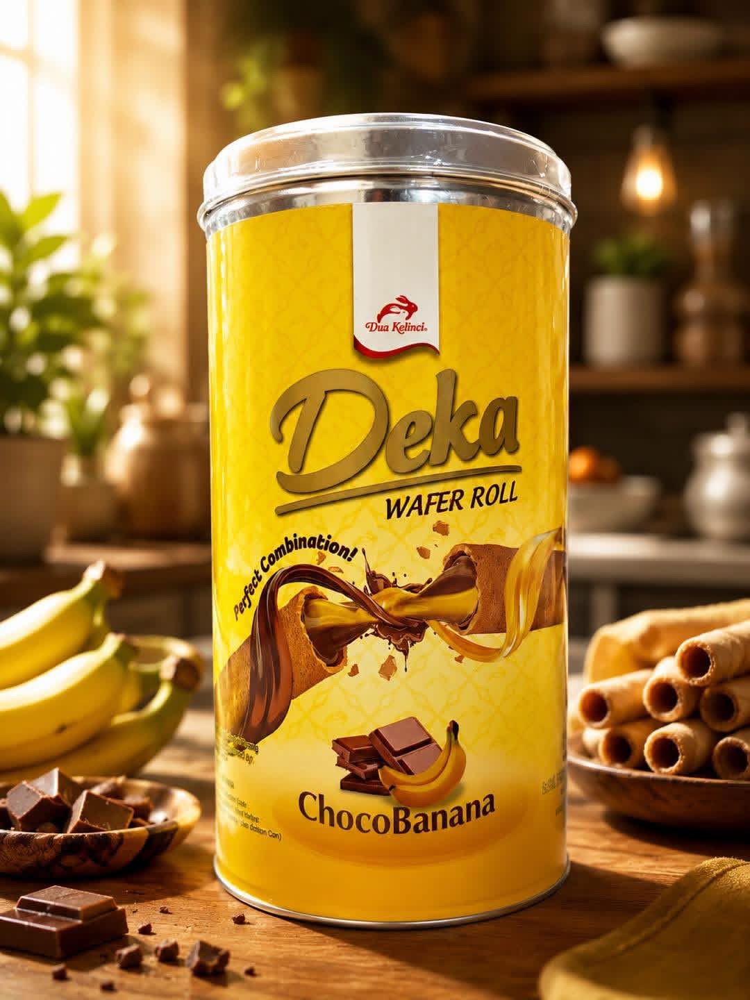 Deka Choco Banana Wafer Roll 300g - Product | MM-Mart Japan