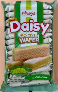 Gold  Daisy  Green Rice  Flavoured  Cream  Wafer - Product | MM-Mart Japan
